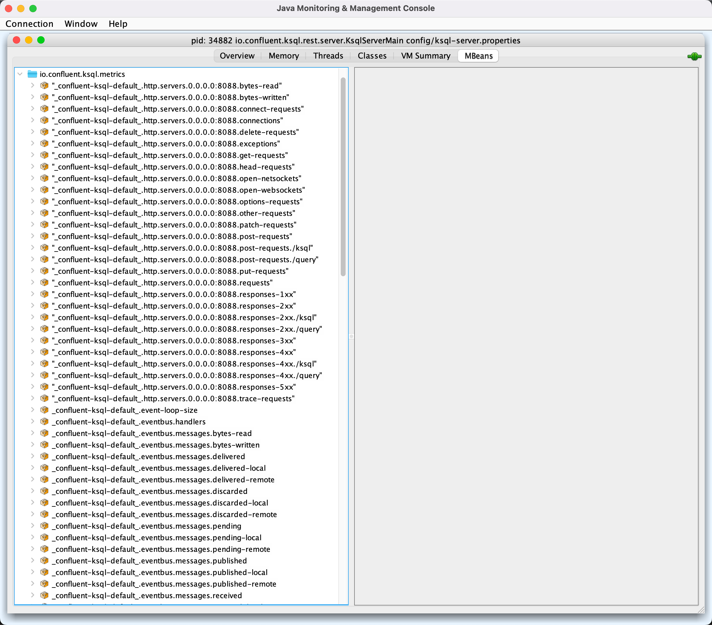 Runtime metrics in jconsole